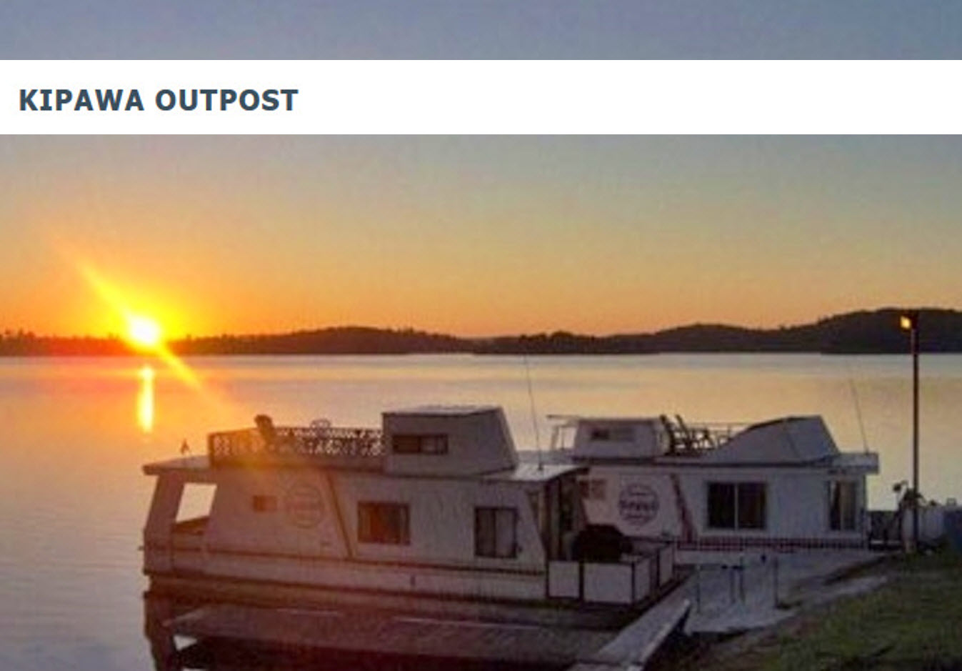 Kipawa Outpost - Houseboat Rentals